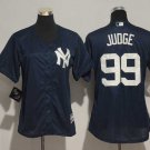 Women New York Yankees #99 Aaron Judge Navy Blue Jersey