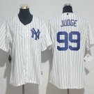 Women New York Yankees #99 Aaron Judge White Jersey
