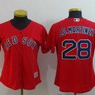 Women Red Sox 28 J.D. Martinez Red Cool Base Jersey