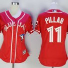 Women Toronto Blue Jays #11 Kevin Pillar Red Alternate Jersey