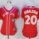 Women Toronto Blue Jays #20 Josh Donaldson Red Alternate Jersey