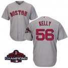 Women's Red Sox Gray #56 Joe Kelly 2018 World Series Champions Jersey
