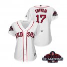 Women's Red Sox White #17 Nathan Eovaldi 2018 World Series Champions Jersey