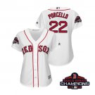 Women's Red Sox White #22 Rick Porcello 2018 World Series Champions Jersey