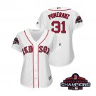 Women's Red Sox White #31 Drew Pomeranz 2018 World Series Champions Jersey