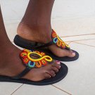 Maasai beaded leather sandals.