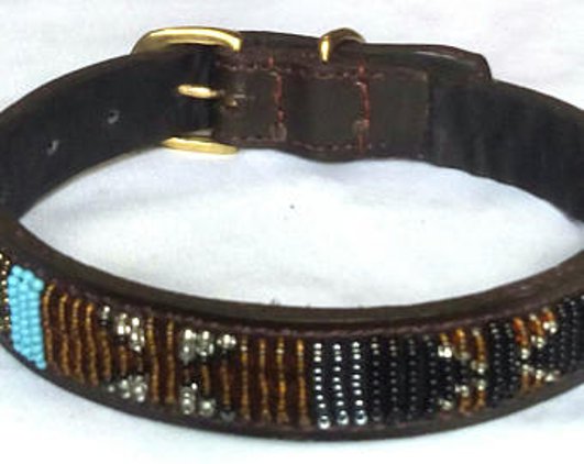 Maasai Beaded dog collar