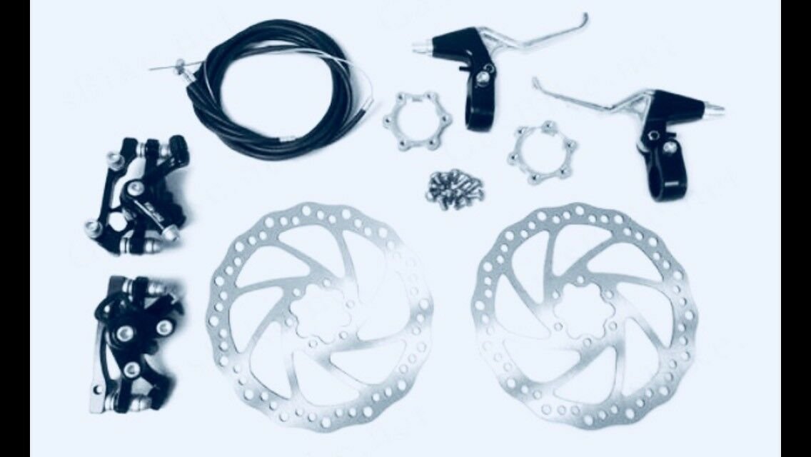Brake Kit Bicycle Front And Back Disc Brake Kit 203mm Motorized Bicycles