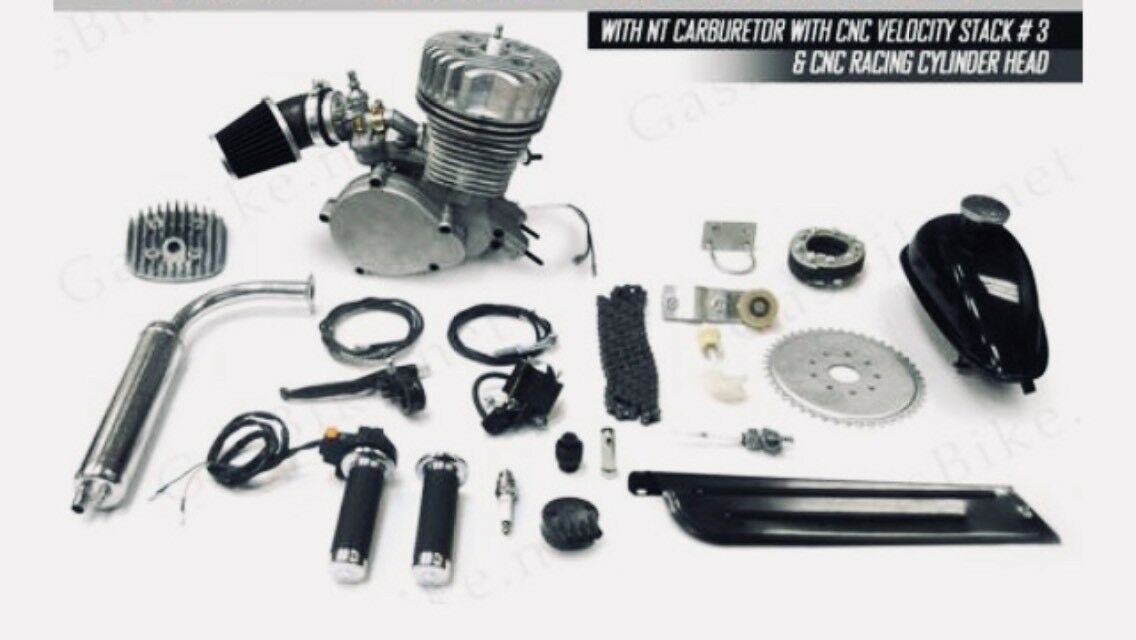 2 STROKE 66CC 80cc High-Performance Race Engine Motorized Bicycle. CNC HEAD