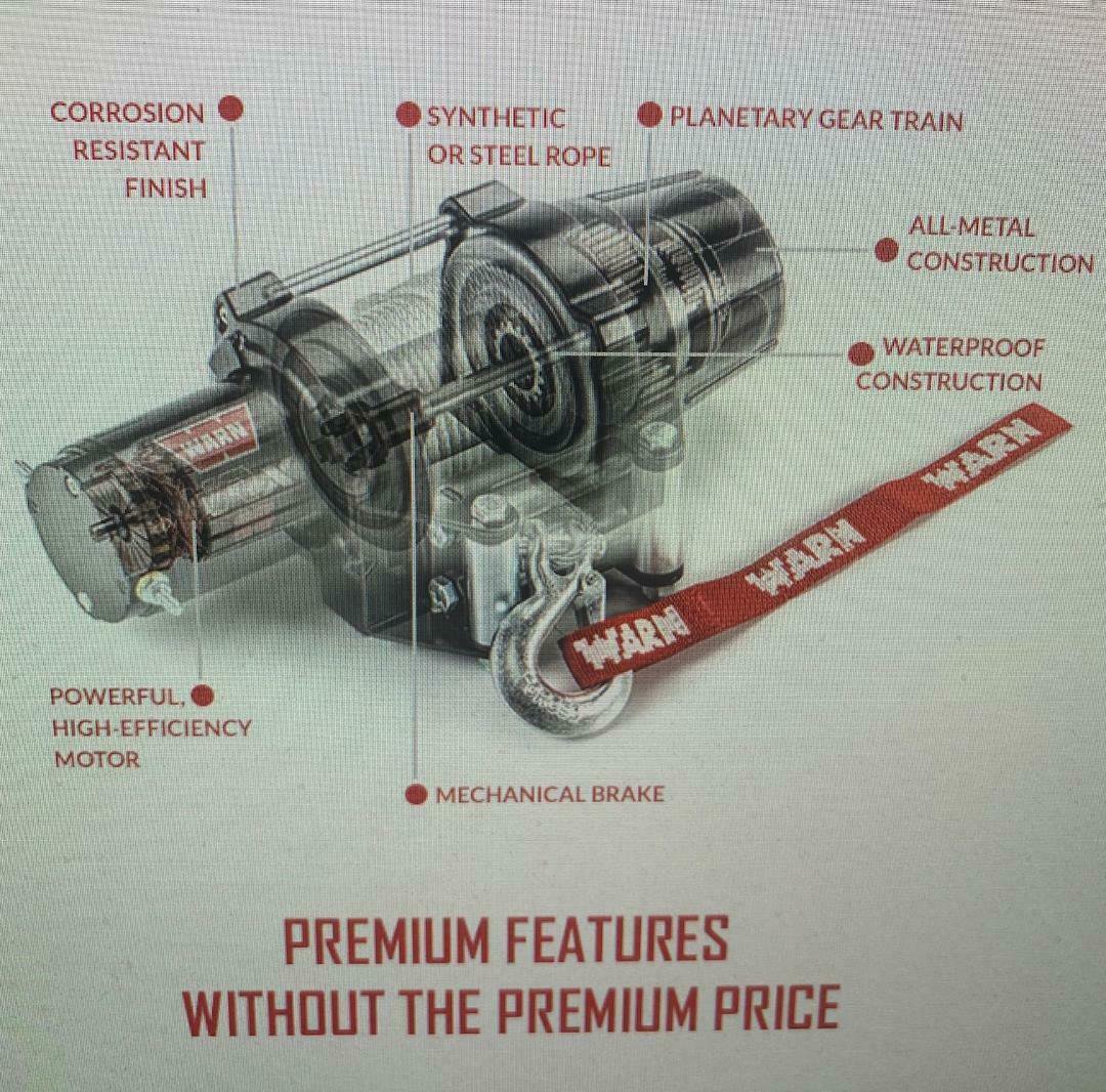 WARN VRX 2500LB UTV WINCH COMPLETE KIT FOR JOHN DEERE ALL GATOR RSX 860M