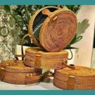 TRADITIONAL BAG WOMEN WOVEN ROUND RATS