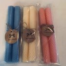Baby Shower/Easter Bundle, 8 Inch Hand Rolled Beeswax Candle Sticks