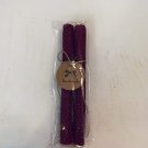 Cranberry, 8 Inch Hand Rolled Beeswax Candle Sticks