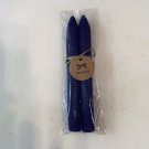 Purple, 8 Inch Tapered Hand Rolled Beeswax Candle Sticks