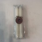 White, 8 Inch Tapered Hand Rolled Beeswax Candle Sticks