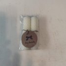 White, 4 Inch Hand Rolled Beeswax Candle Sticks