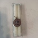 White, 8 Inch Hand Rolled Beeswax Candle Sticks