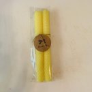 Yellow, 8 Inch Hand Rolled Beeswax Candle Sticks
