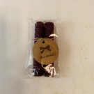 Wine, 4 Inch Hand Rolled Beeswax Candle Sticks