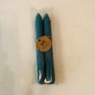 Green, 8 Inch Tapered Hand Rolled Beeswax Candle Sticks