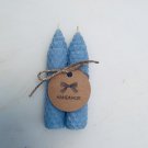 Baby Blue, 4 Inch Tapered Hand Rolled Beeswax Candle Sticks