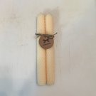 Buttercream, 8 Inch Hand Rolled Beeswax Candle Sticks