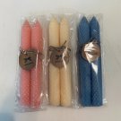 Baby Shower/Easter Bundle, 8 Inch Tapered Hand Rolled Beeswax Candle Sticks