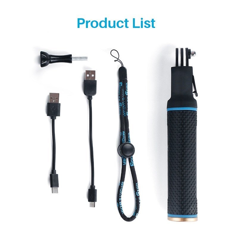 2 in1 Battery Charger Power Pack Reach Pole Extension Handle for DJI Osmo Pocket Gimbal GoPro SJCAM
