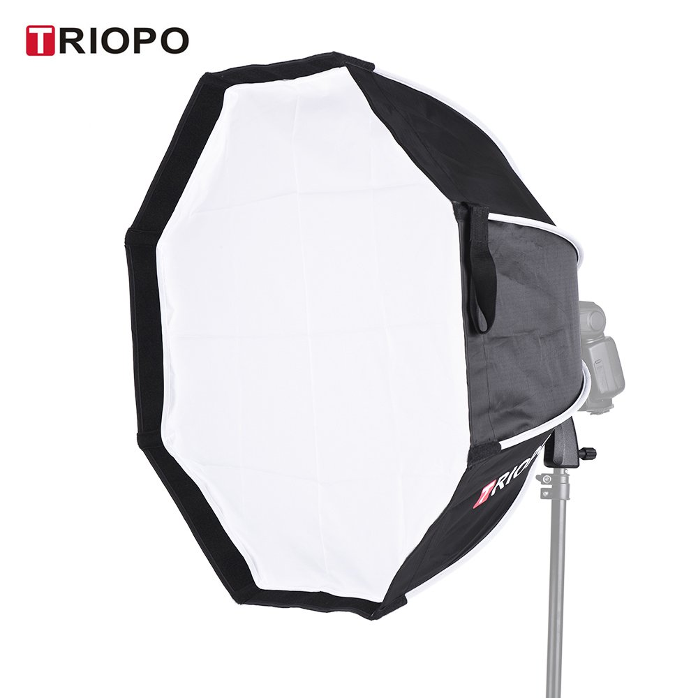 2018 TRIOPO 65cm Foldable 8-Pole Octagon Softbox with Soft Cloth Handle for Godox Yongnuo Andoer On-
