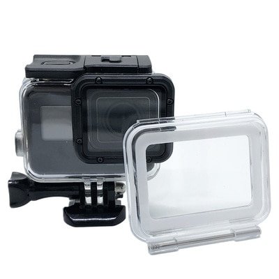 60M/197ft Waterproof Housing Case Touch Screen Back Door For Gopro Hero 7/6/5/(2018) For Go Pro Blac