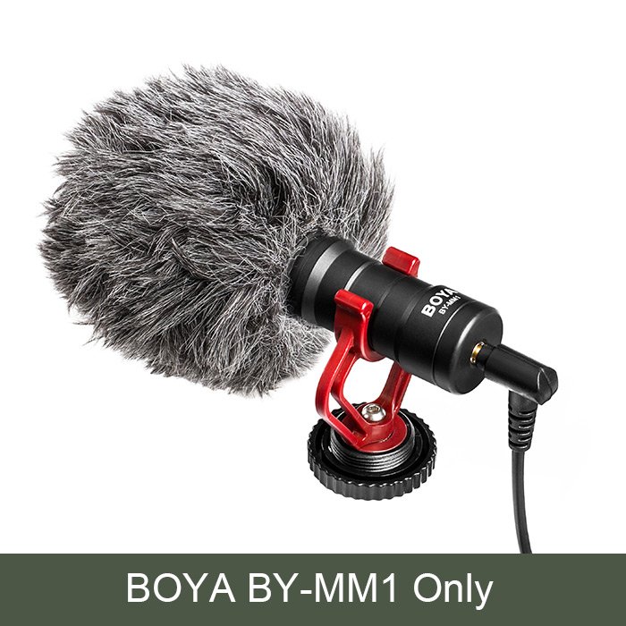 BOYA BY-MM1 Video Record Microphone for DSLR Camera Smartphone Osmo Pocket Youtube Vlogging Mic for