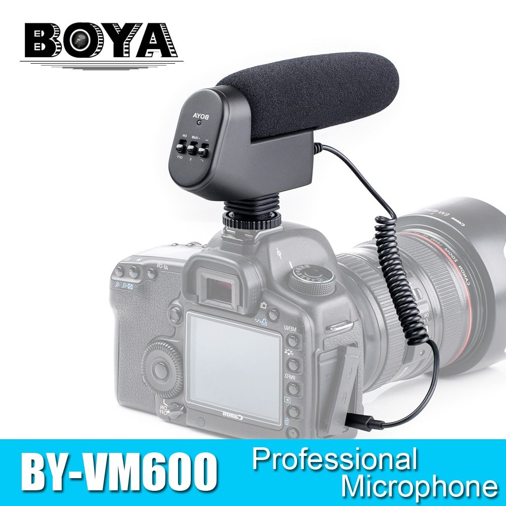 BOYA BY-VM600 Cardioid Directional Condenser Microphone Mic for Canon Sony Nikon Pentax DLSR Camera