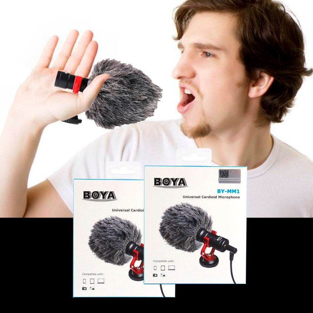 BY-MM1 Lapel heart-shaped microphone BOYA BY-MM1 for digital SLR camera consumer camera built-in mic