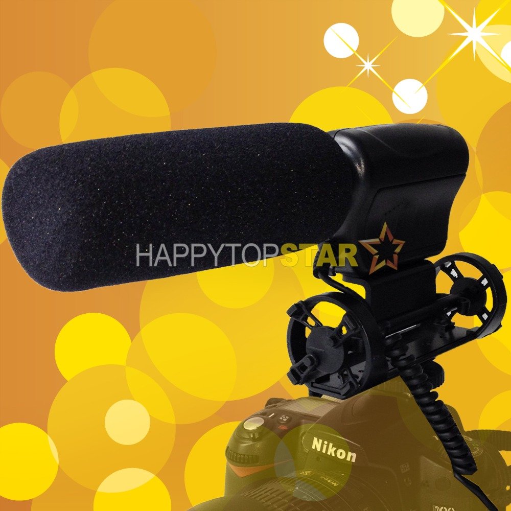 Camera Shotgun DV Stereo Micro DIRECTIONAL Stereo Microphone Mic for Canon 5D Mark III 4 IV 70D 700D
