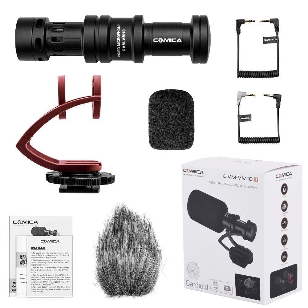 Comica CVM-VM10II Video Recording Mic On Camera / Phone Microphone for Canon Nikon Sony DSLR Camcord