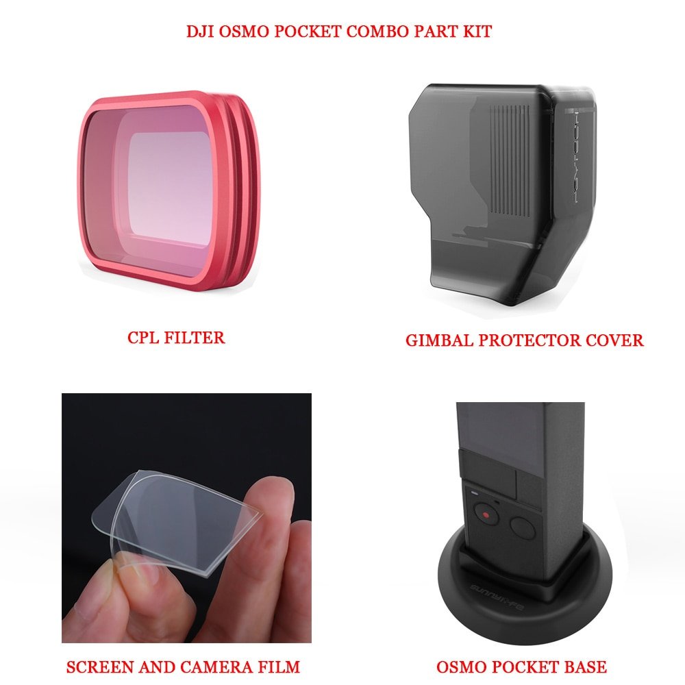 DJI Osmo Pocket Filter CPL Gimbal Camera Protector Cover Base Protective Film accesorios osmo pocket