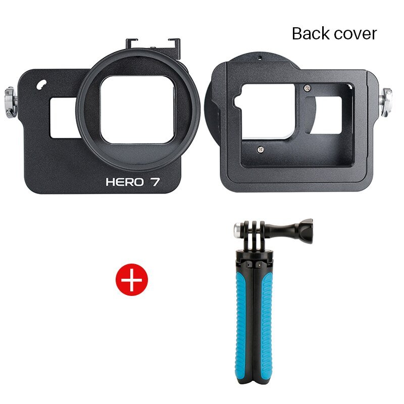 Metal Gopro Cage Hero 7 6 5 Camera Protection Frame with Filter Action Camera Accessories with Hot