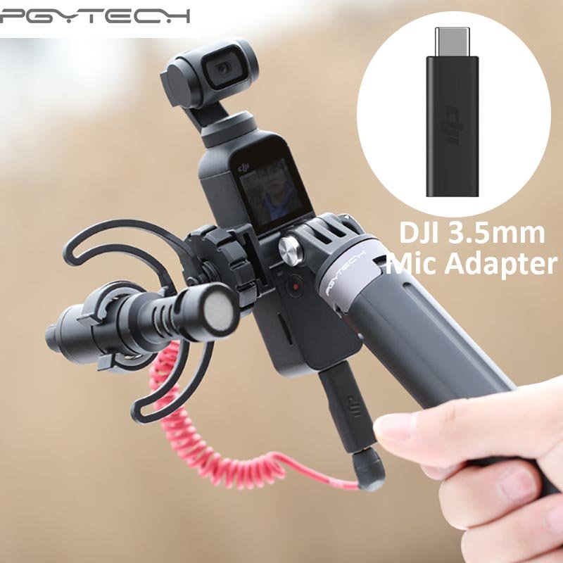 Original Osmo Pocket 3.5mm Adapter Supports external 3.5mm microphone mic mount for DJI Osmo Pocket