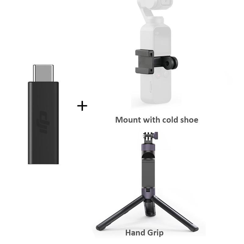 Original Osmo Pocket 3.5mm Adapter Supports external 3.5mm microphone mic mount for DJI Osmo Pocket