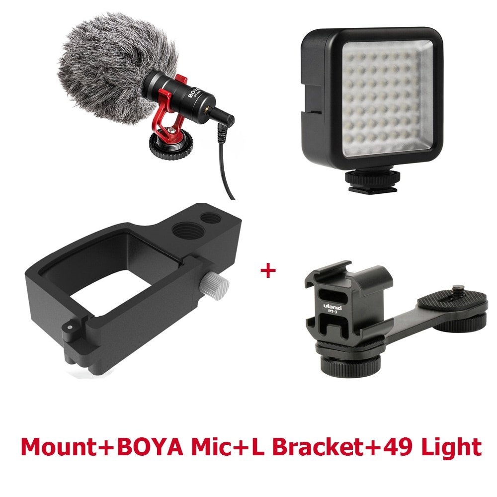 Osmo Pocket accessories Video Setup Mount Microphone L Bracket LED video light Mic Stand for DJI Poc