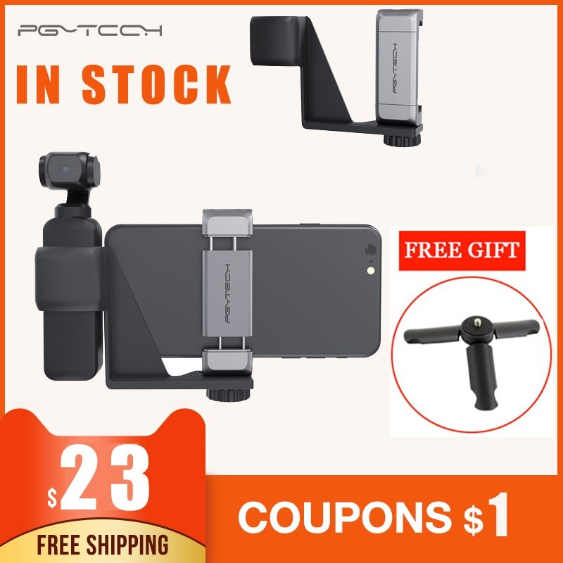 PGYTECH Original OSMO Pocket Mobile Phone Bracket OSMO Pocket Accessories Holder Set for DJI OSMO Po