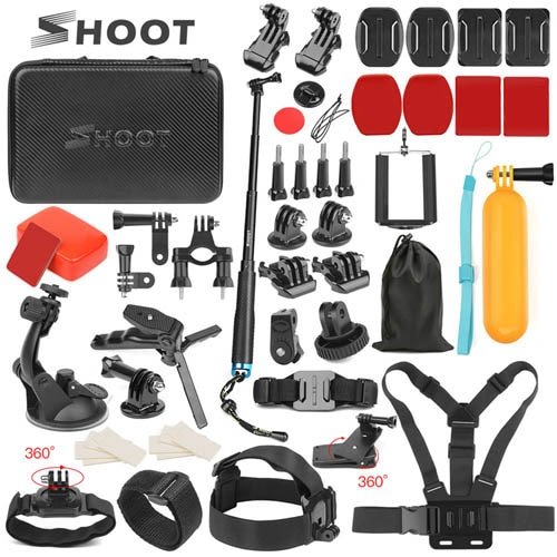 SHOOT Action Camera Accessory for GoPro Hero 7 6 5 4 Black Xiaomi Yi 4K Lite 2 SJCAM SJ7 Eken H9 Go