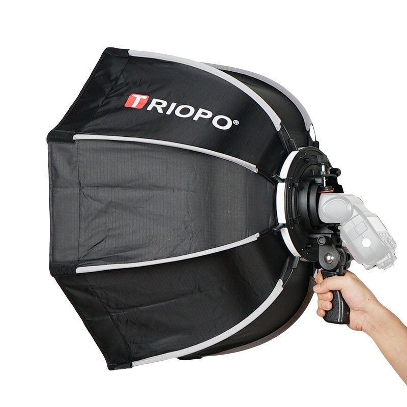 TRIOPO 65cm Foldable Softbox Octagon Soft box w/Handle for Godox Yongnuo Speedlite Flash Light photo