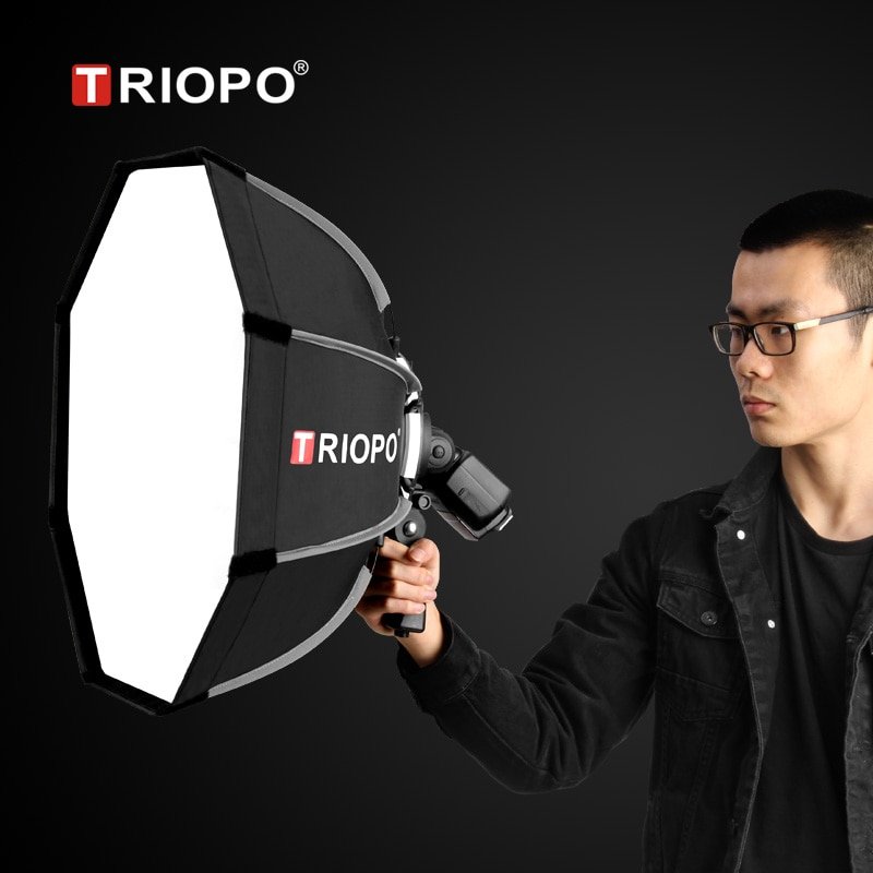 Triopo 90cm Photo Portable Outdoor Speedlite Flash Octagon Umbrella Softbox for Godox V860II TT600 Y