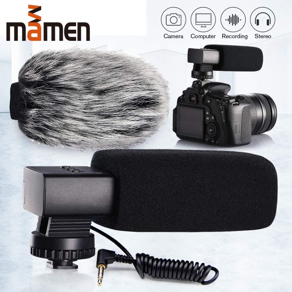 Video Recording Stereo Camcorder Microphone Aluminum Super-cardioid MIC For Camera/Phone Microphone