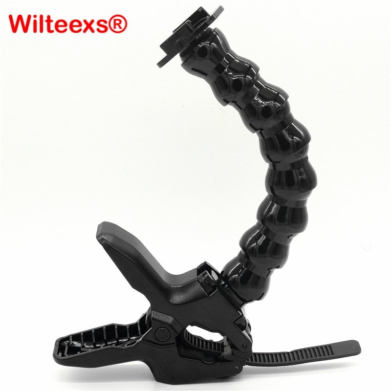 WILTEEXS Jaws Mount and Flex Clamp Mount for Hero5 4 / 3+ / 3 /Xiaomi yi 2 4K/SJ4000 CAM action came