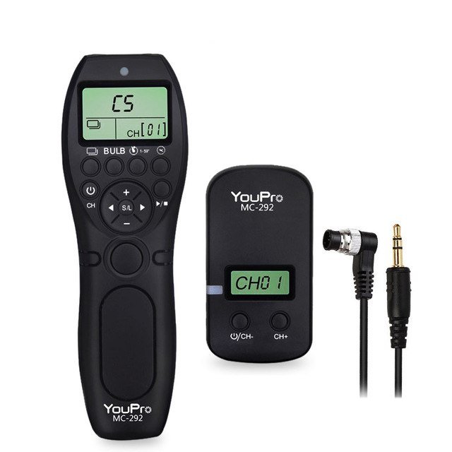 YouPro Hot MC-292 DC0/DC2/N3/S2/E3 2.4G Wireless Remote Control LCD Timer Shutter Release Channels f
