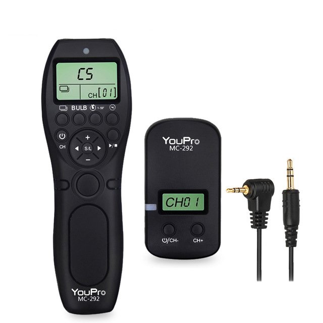YouPro Hot MC-292 DC0/DC2/N3/S2/E3 2.4G Wireless Remote Control LCD Timer Shutter Release Channels f