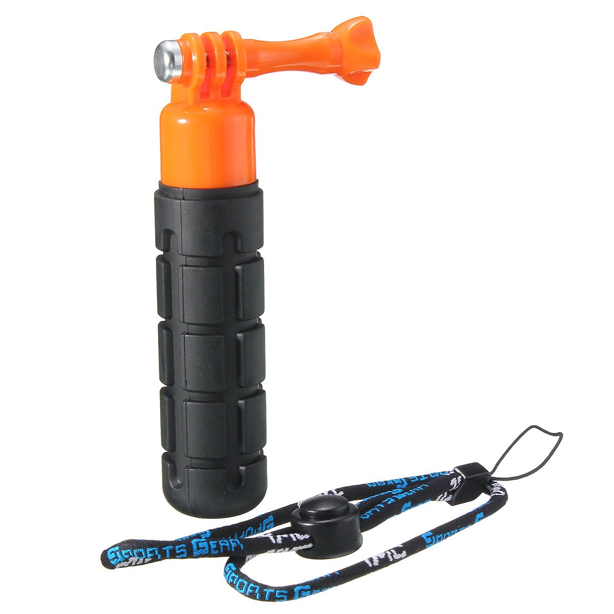 Pole Non-slip Rubber Handheld Monopod Selfie Stick For Gopro Hero 3 Plus 4 - Orangered