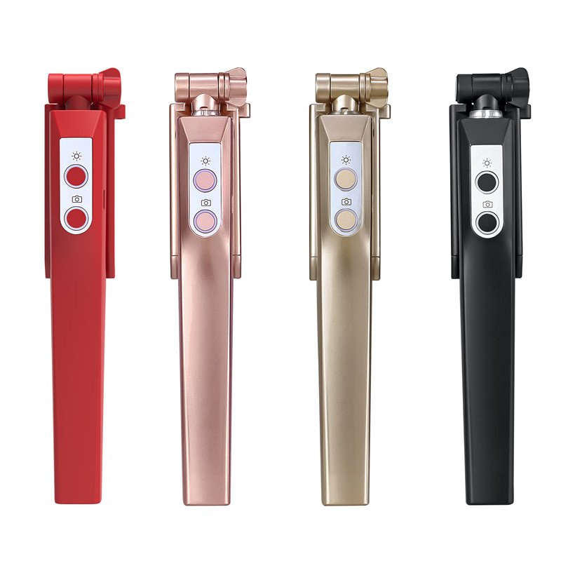 BIAZE U23 Wireless bluetooth 81cm Extendable Selfie Stick Self Timer with LED